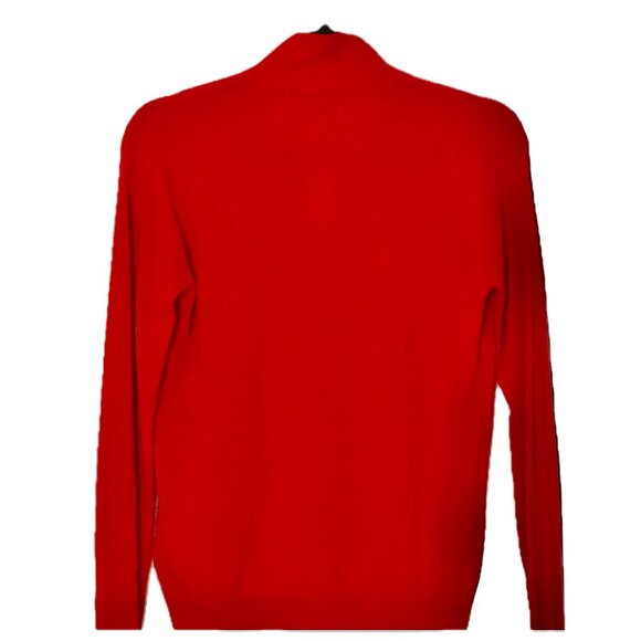 Brooks Brother Premium Red Cashmere Sweater V-Neck Womens S  NEW - Picture 6 of 6